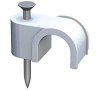 fischer - Agrafes fixes câbles Sg-22 gris pour le placement de câbles et de tuyaux PVC (100 unités)