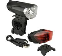 FISCHER Batterie LED/USB Set d'éclairage 35 Lux avec automatisme d'éclairage