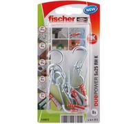 FISCHER - Blister de 8 Chevilles duopower 5x25 avec crochet rond