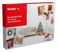 fischer Calendrier de l'Avent 2025 - 24 solutions de fixation pratiques pour les bricoleurs créatifs, les bricoleurs et les amateurs de bricolage, mélange de chevilles, vis, embouts, forets et plus