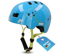 FISCHER Casque de vélo BMX pour Enfant, Casque de vélo, Casque de Dirt Bike Plus avec feu arrière LED intégré