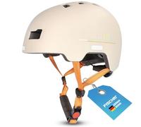 FISCHER Casque de vélo BMX pour Enfant, Casque de vélo, Casque de Dirt Bike Plus avec feu arrière LED intégré