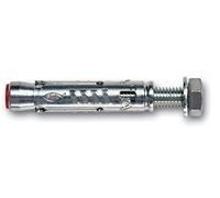 fischer - Cheville à douille pour fixations lourdes TA M12 S/25 en acier électrozingué, avec vis/Boite de 20