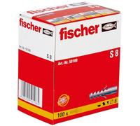 Fischer Chevilles à expansion 50108 100% nylon sans collerette S 8x40 boîte de 100
