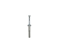 fischer - Cheville à frapper N 5 x 25/1 F avec collerette plate et clou à empreinte pozi en acier électrozingué/Boîte de 100, Gris, 514872