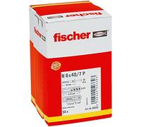 fischer - Cheville à frapper N 6 x 40/7 P à collerette fraisée et clou en acier électrozingué/Boîte de 50