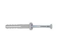 fischer - Cheville à frapper N 8 x 80/40 F avec collerette épaisse et clou tête fraisée/Boîte de 100