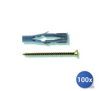 Fischer Cheville Avec Vis Nylon Grise Pozidriv 8x50 E-100 100x