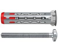 fischer - Cheville Bi-Matière DuoHM 6 x 55 pour Corps Creux, avec Vis à Tête Cylindrique, Empreinte PZ - Sachet de 15