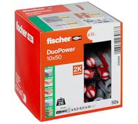 Fischer Chevilles universelles à expansion DuoPower 10 mm x 50 mm – 50 pièces