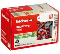 fischer - Cheville bi-matière et multi-matériaux DUOPOWER 6x30 / Boîte de 100