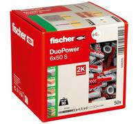 Boîte de 50 chevilles Duopower avec vis FISCHER 538255 Ø6 x 50 mm