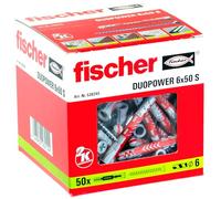 Fischer DuoPower 50 pièce(s) Kit de fiches murales et vis 50 mm