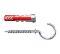 fischer - Cheville bi-matière tous matériaux DuoPower 8x40 mm avec crochet rond - Blister de 4 pièces
