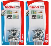 fischer - Cheville métallique pour carton-plâtre GKM S K avec vis/Blister de 6 (Lot de 2)