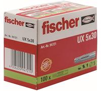 fischer - Cheville multi-matériaux UX 5x30 mm/Boîte de 100 Gris 094721 5x30mm