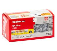 Fischer 568004 SX Plus Cheville à expansion 20 mm 4 mm 200 pc(s)
