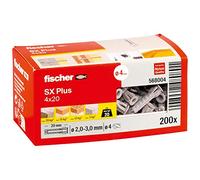 Fischer SX Plus Cheville à expansion 20 mm 4 mm 568004 200 pc(s)
