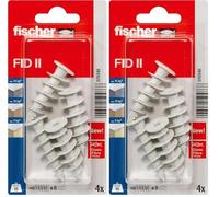 fischer - Cheville Nylon FID II - Fixation dans Panneaux d'isolant PSE et PU/Blister de 4 pièces (Lot de 2)