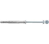 fischer - Cheville nylon rallongée SXRL 8x160 avec vis à tête fraisée hexagonale en acier électrozingué et rondelle pour fixation d'ossatures et cadres/Boîte de 50