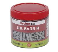 fischer - Cheville pour tous les matériaux de construction UX 6x35 avec collerette/Roundbox de 185