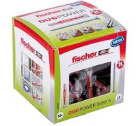 Boîte de 50 chevilles Duopower avec vis FISCHER 538255 Ø6 x 50 mm