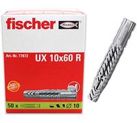 Fischer Cheville tous matériaux UX 10 x 60 R avec collerette - Boîte de 50