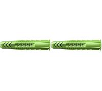 fischer - Cheville Tous matériaux UX Green 6X35 avec collerette, fabriquée à Base de matières premières renouvelables/Boîte de 40 (Lot de 2)