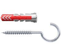 fischer - Cheville Universelle DUOPOWER 10x50 mm avec Crochet Rond Grand Format, 2 pièces. - FISCH535483