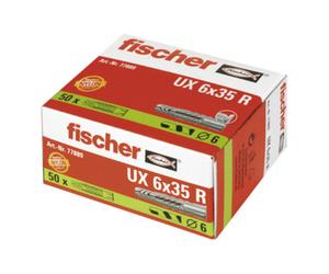fischer Cheville universelle fischer UX 6 x 35 R avec collerette dans le carton Quantité:50