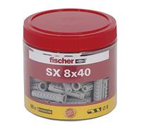 fischer - Chevilles Nylon Tous matériaux SX 8x40 / Roundbox de 80
