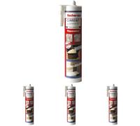 fischer - Ciment Express Ton Pierre 310ML - 1 cartouche, Blanc (Lot de 4)