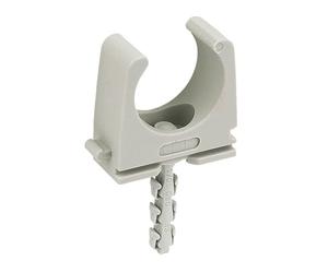 fischer - Clip tube SF plus RC IEC 25 pour la fixation de tuyaux avec cheville pré-montée/Boite de 50