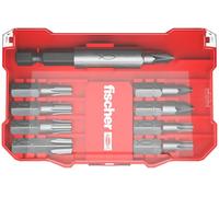 fischer - Coffret d'embouts en acier FPB de type Torx et Pozidriv, de différentes dimensions / 10 pièces