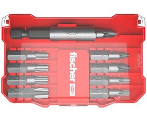 fischer - Coffret d'embouts en acier FPB de type Torx et Pozidriv, de différentes dimensions / 10 pièces