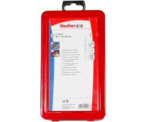 fischer - Coffret métal de 25 mèches en acier HSS-G Ø1-13/0,5 EXTRA / 1 coffret