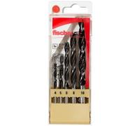 fischer - Coffret plastique de 5 mèches à bois MBH - Diamètres 4, 5, 6, 8 et 10/1 coffret