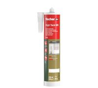 fischer - Colle élastique High Tack MS blanche à adhérence initiale élevée - 1 cartouche de 290 ml avec canule