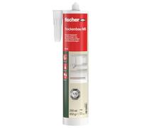 fischer Colle hybride MS, colle élastique pour montage sans vis, convient pour plaques de plâtre, béton, bois, chape et plus encore, sans odeur et sans solvant, cartouche de 290 ml