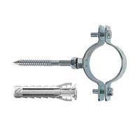 Fischer Collier CPT 1/2" pour fixation de tuyaux en métal, diamètre tubes de 19 mm à 22 mm, comprend cheville SX Plus 10 et vis double M8, 567672