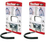 fischer Crochet porte-bicyclette en acier Saillie 90 mm (Lot de 2)