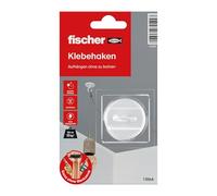 fischer Crochets adhésifs, 1 kit complet avec crochet et colle, chiffon de nettoyage, sans outils - 545950