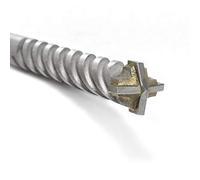 Fischer D-SDX Foret 6 mm à quatre tranchants, pour mur béton et pierre, plaque carbure de tungstène avec raccord cylindrique