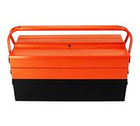 Fischer Darex - Caisse à outils métal - corps en acier rigide - Charge utile 25kg -Charnières acier- 5 compartiments