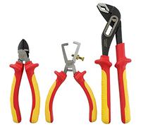 Fischer darex kit de 3 pinces isolées 1000V norme VDE, 1 pince à dénuder, 1 pince coupante, 1 pince multiprise