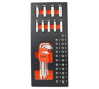 Fischer Darex - Module mousse de 41 outils pour servante d'atelier composé de clés mâles, douilles longues 1/4" et embouts