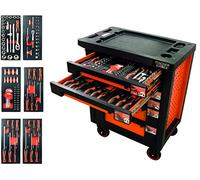 FISCHER DAREX Servante d'atelier equipée de 100 outils 810483 Orange/Noire