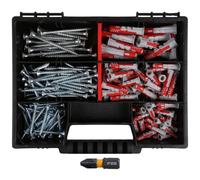 Fischer DuoPower 342 pcs + Embouts PZ2/PZ3 compatibles avec Bosch (DeWalt, 201 éléments)