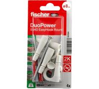 Fischer DuoPower 8x40 EasyHook Round K (4) Assortiment de chevilles 557924 1 set