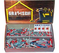 Fischer Duopower Assortiment de 500 chevilles + vis + embouts 5 x 25 / 6 x 30 / 8 x 40 / 10 x 50 mm